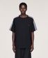 Y-3 3 스트라이프 숏 슬리브 티 - 블랙 / JW7352
