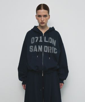 OVERFIT HOOD ZIP UP_NAVY