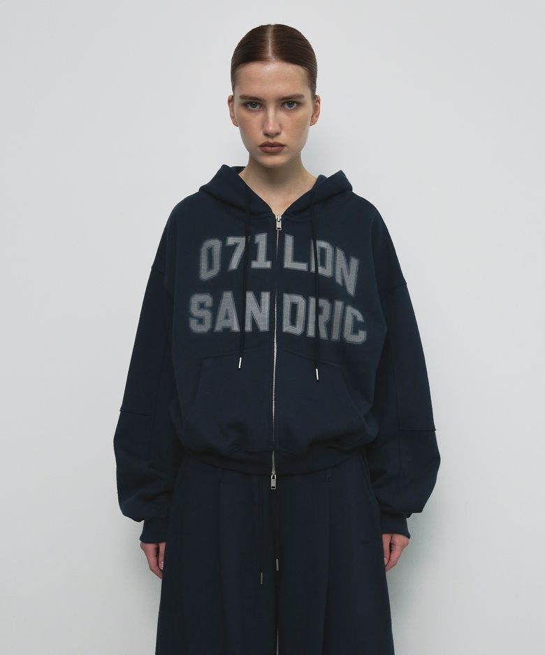 OVERFIT HOOD ZIP UP_NAVY