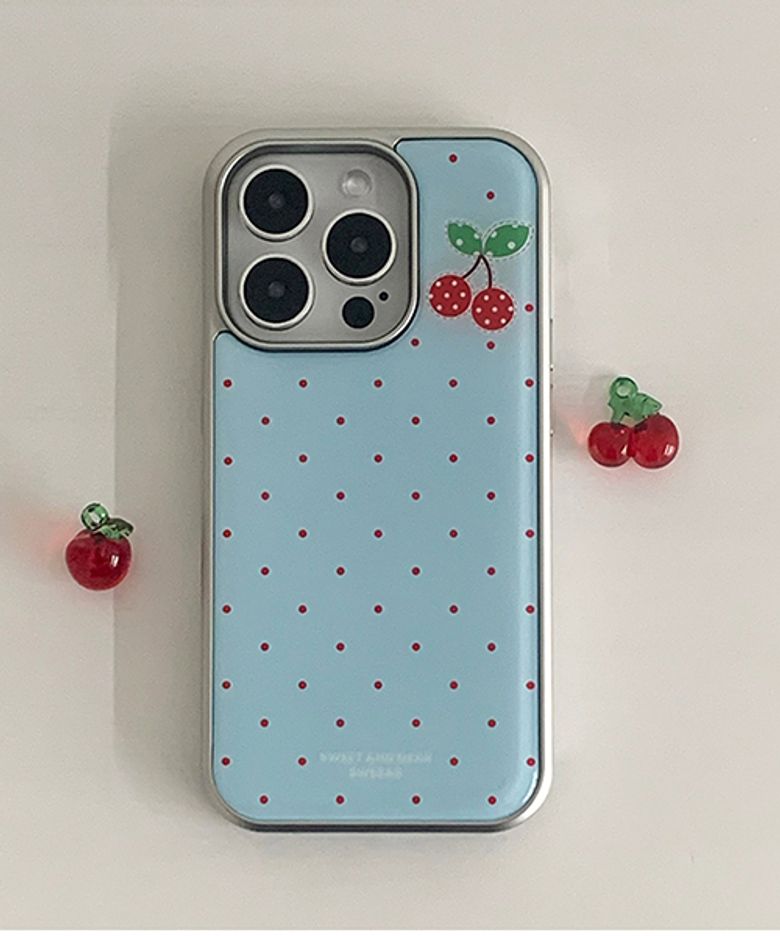 [실버에폭시] CHERRY DOT SILVER EPOXY CASE