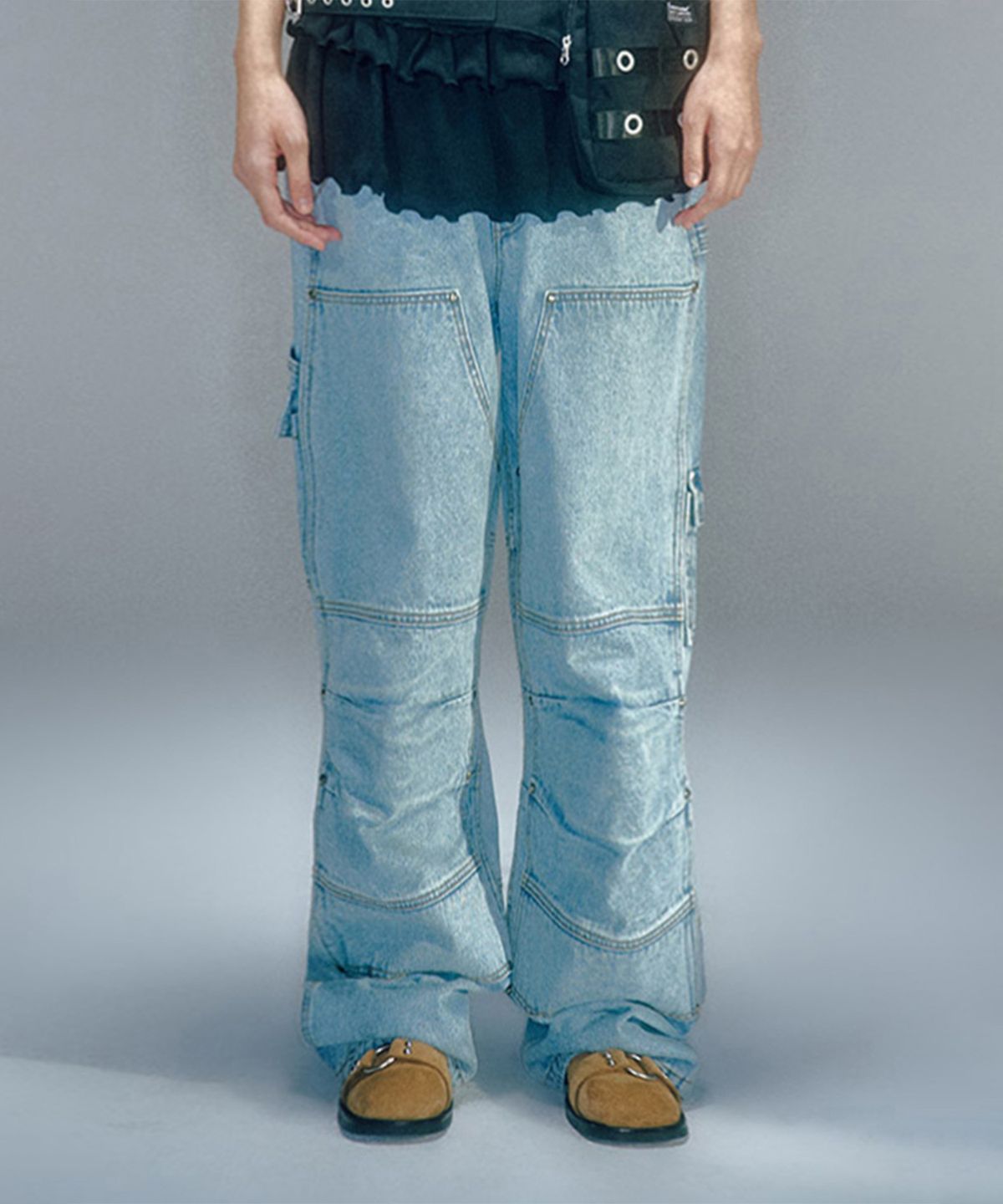 베이컨트 아카이브(VACANT ARCHIVE) VANON CARPENTER PANTS LIGHT BLUE
