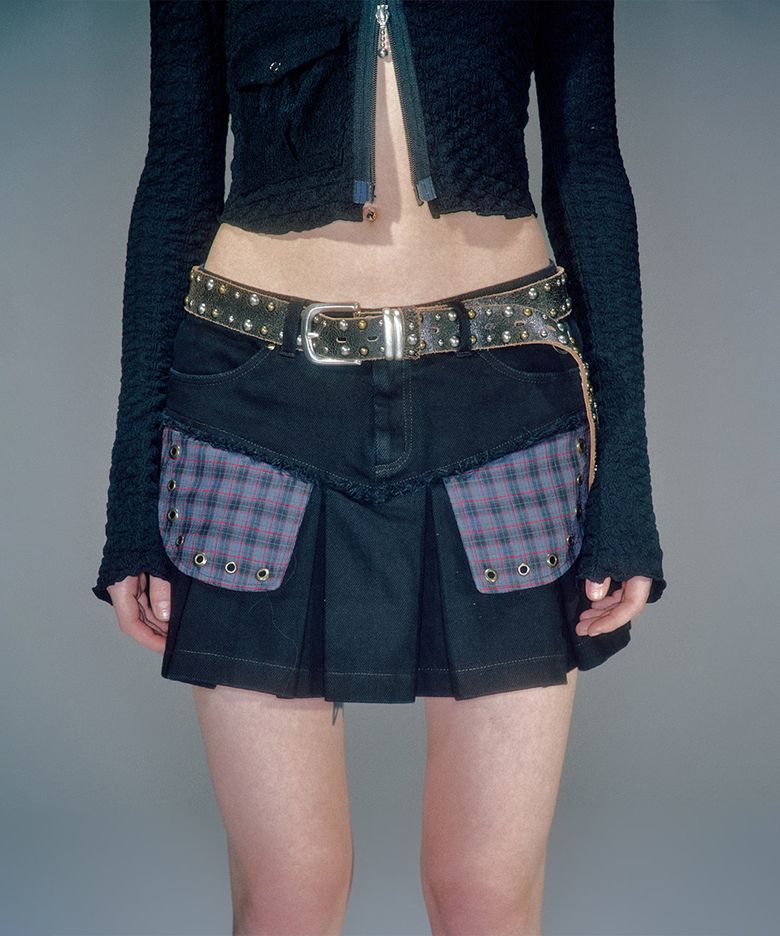 LISA PLEATS MINI SKIRT (2COLOR)