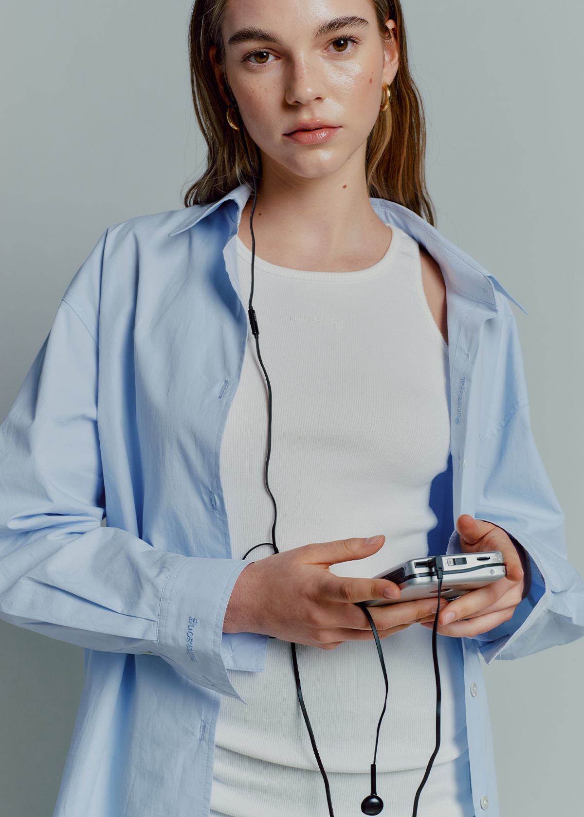 민아송(MINA SONG) ESSENTIAL SHIRT - BONDI BLUE