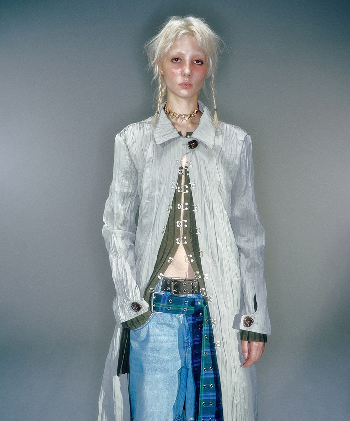 베이컨트 아카이브(VACANT ARCHIVE) HADID WRINKLE HOOK COAT (2COLOR)