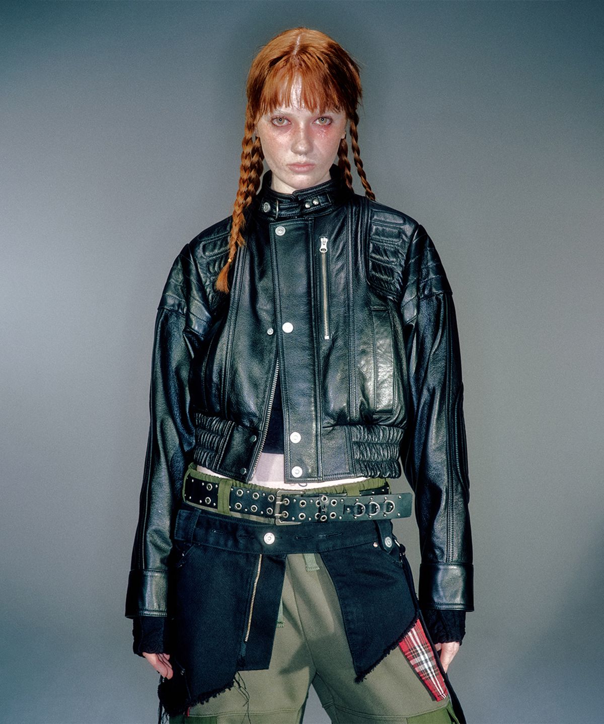 베이컨트 아카이브(VACANT ARCHIVE) WEISER MOTORCYCLE BOMBER JACKET BLACK