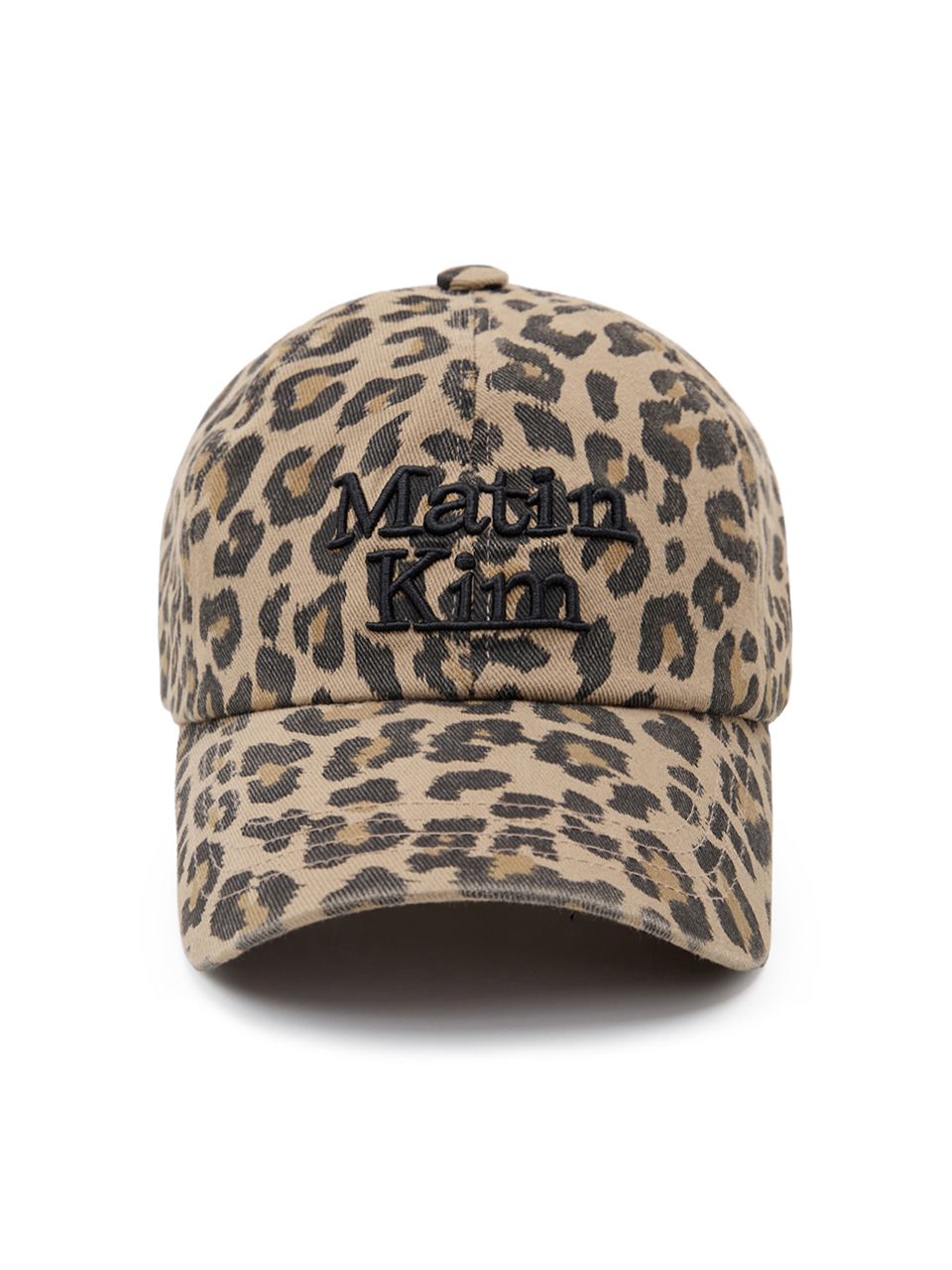 MUSINSA | MATIN KIM MATIN LEOPARD VOLUME LOGO BALL CAP IN DARK BEIGE