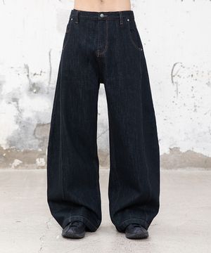루보 트위스트 데님 팬츠 [논페이드 딥 인디고]