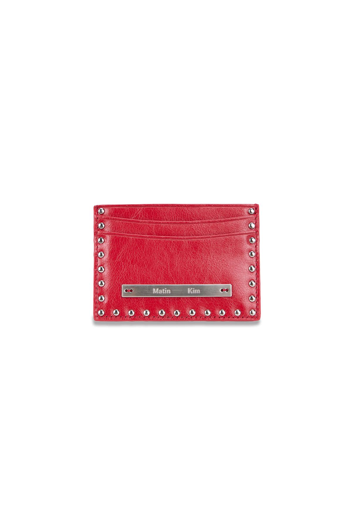 MUSINSA公式 | MATIN KIM WESTERN STUD CARD WALLET IN RED