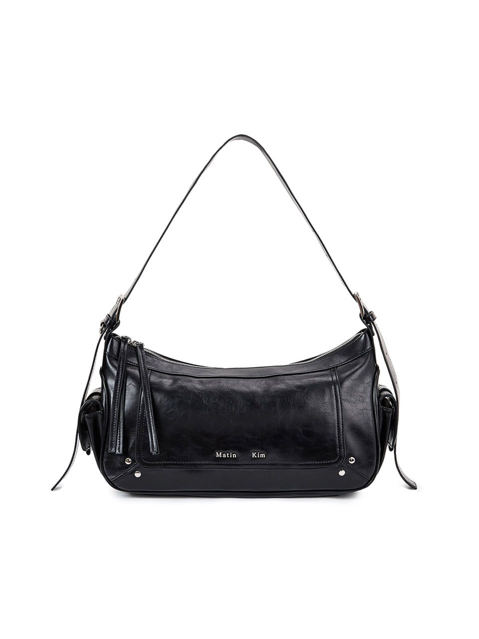 Matin Kim バック 正規品☆人気【MATIN KIM】BIKER DETAIL SQUARE SHOULDER BAG