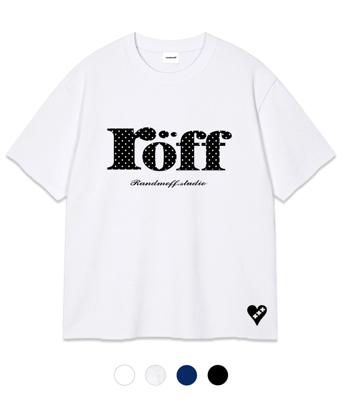 랜덤오프(RANDOMOFF) RÖFF TYPE PLAY DOT OVER FIT T-SHIRT (4color)