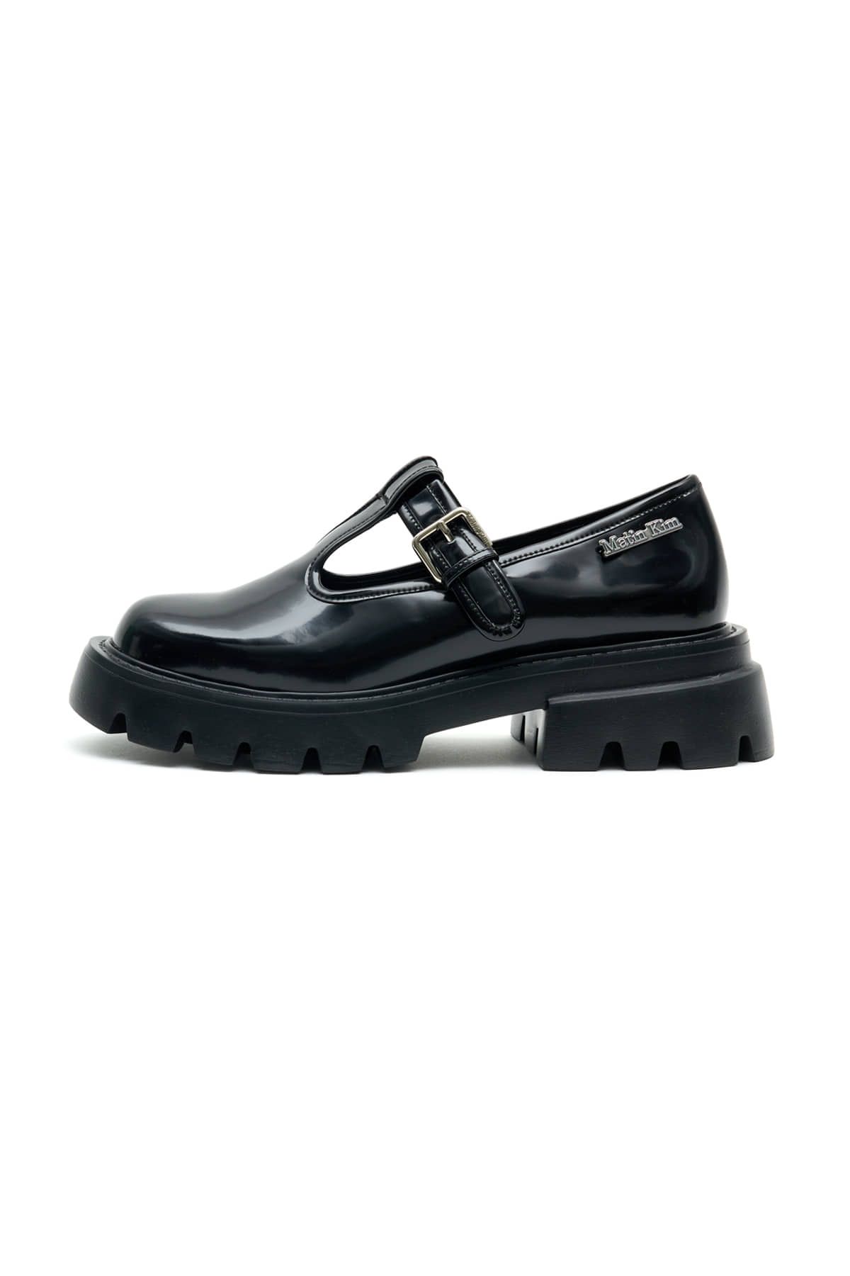 Matin Kim 黒　ローファー MUSINSA公式 | MATIN KIM MATIN T-STRAP CHUNKY LOAFER IN BLACK