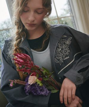 플라워 윈드브레이커 자켓