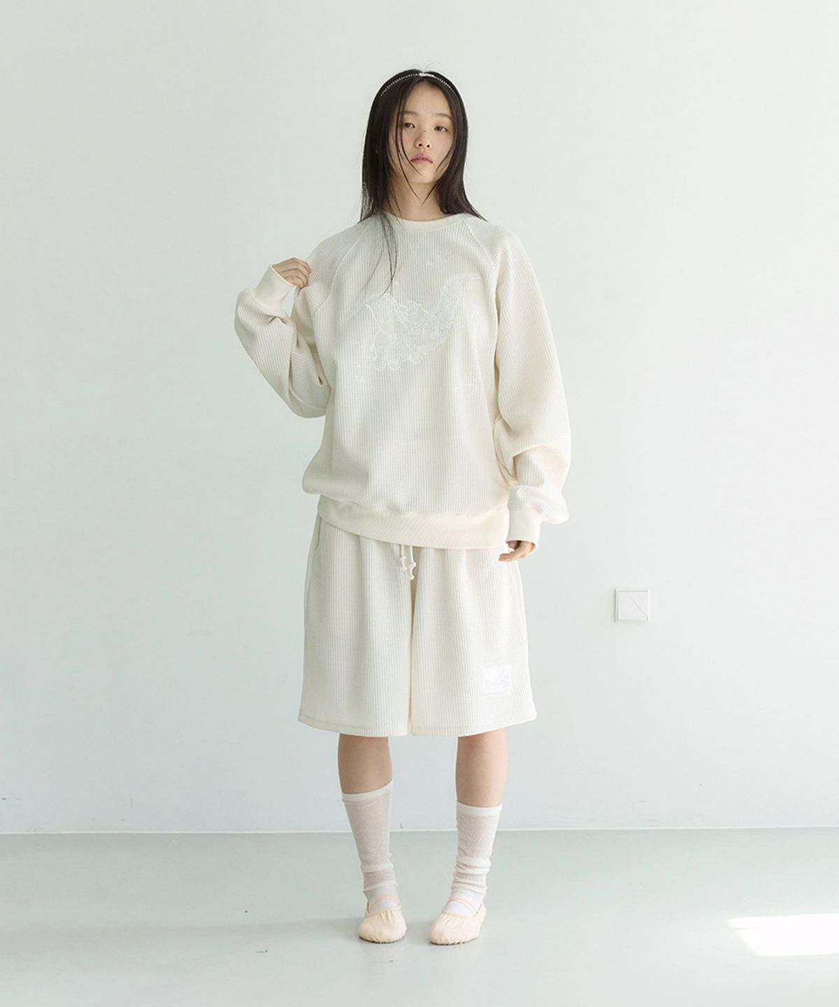 펀프롬펀(FUNFROMFUN) Dumbo_Waffle Shorts (Cream)
