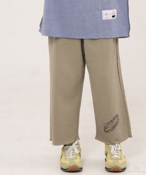 스파이럴 9부 스튜디오   주니어 트레이닝 팬츠 카키,백멜란