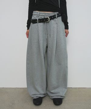 OVERFIT SWEAT PANTS_MELANGE GREY