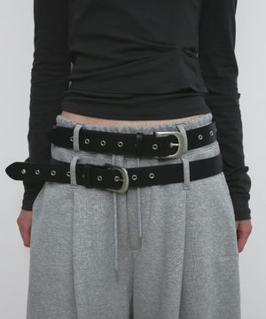 EYELET BELT_BLACK