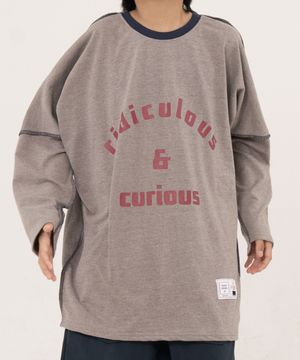 Boys BE 헤비오버사이즈 오버 드랍숄더 주니어긴팔티 퍼플,브라운