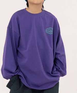 퍼펙트 오버사이즈 주니어긴팔티 퍼플, 아이보리