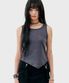 T22.00 Sleeveless Logo T-shirt _ Charcoal Logo