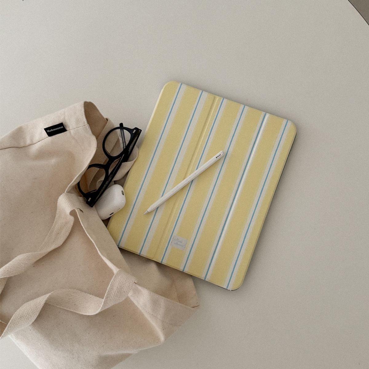 메이드모먼(MADEMOMENT) cotton stripe 디자인 [아이패드 케이스]