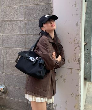 [SSRL × 한삐우] Belted Square Bag / Black