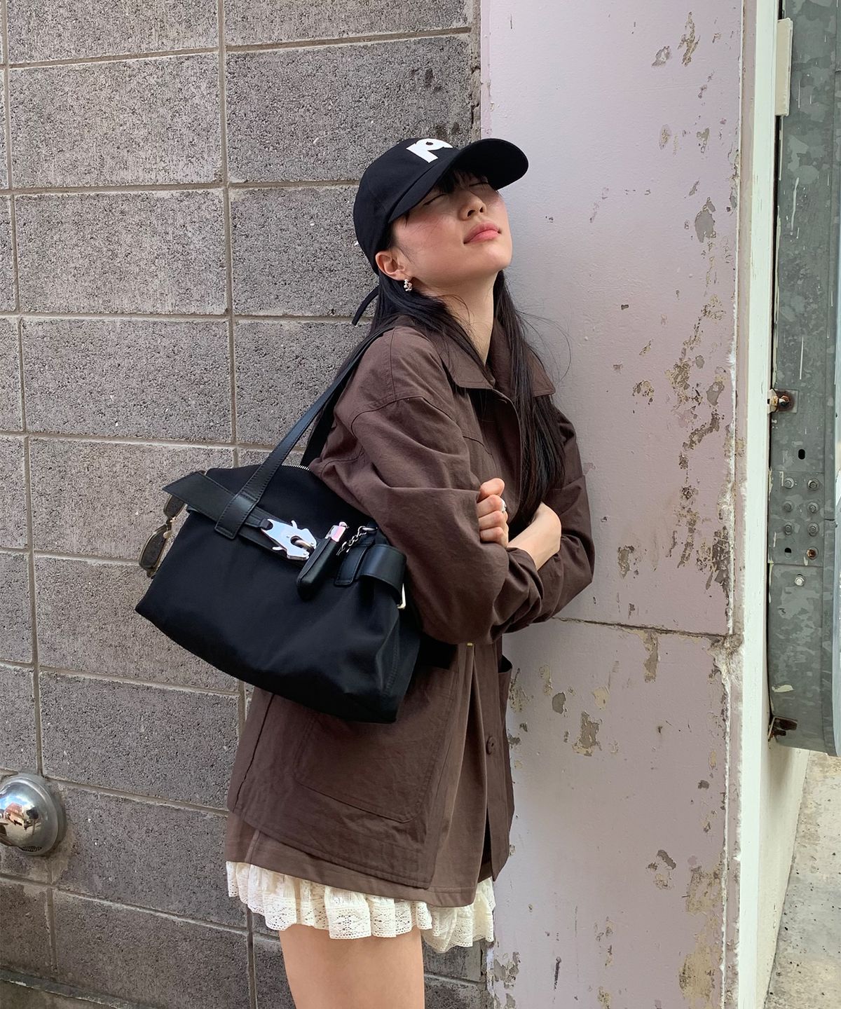 에스에스알엘(SSRL) Belted Square Bag / Black