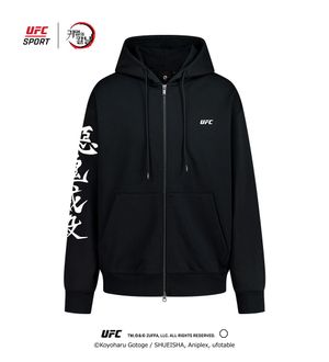 UFC SPORT｜귀멸의 칼날 멸 릴렉스핏 후드 집업 블랙 U2HDW2370BK