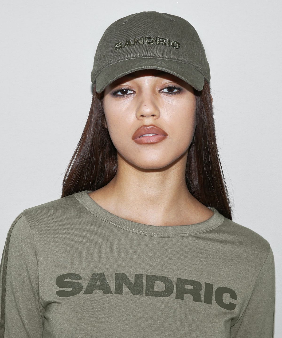 샌드릭(SANDRIC) LOGO WASHED CAP_KHAKI