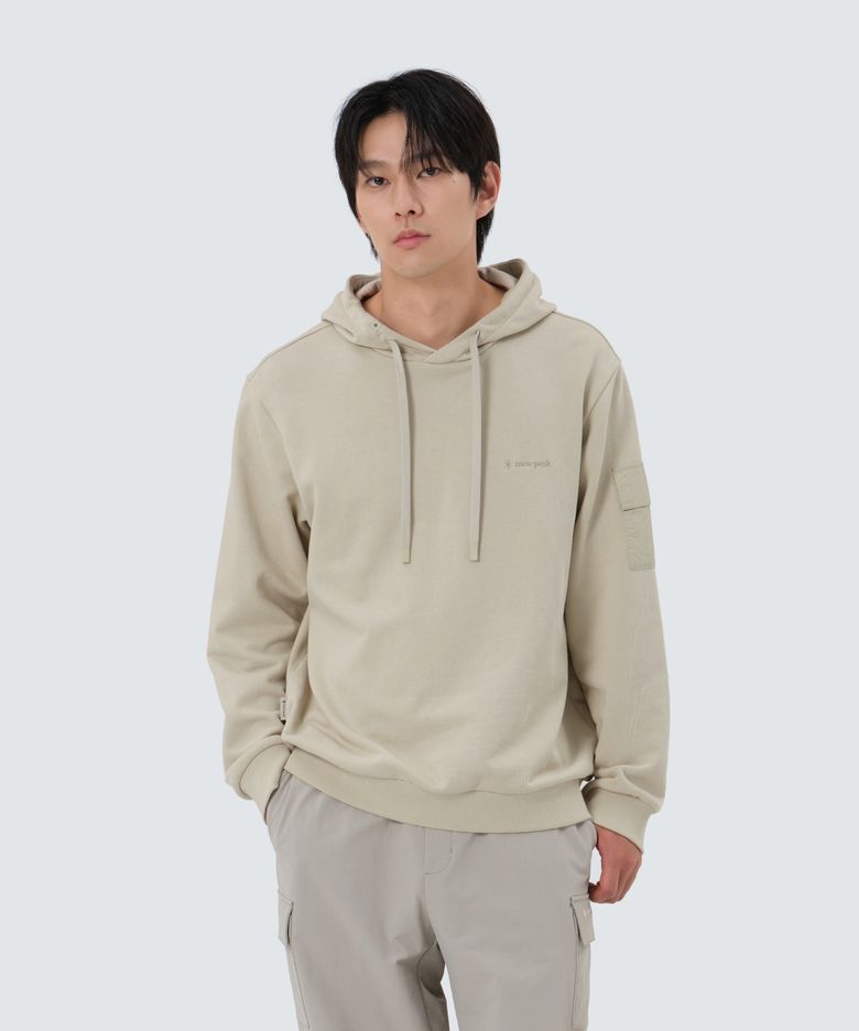 랜드 포켓 후드 티셔츠 (S25FMFHD60) Light Beige