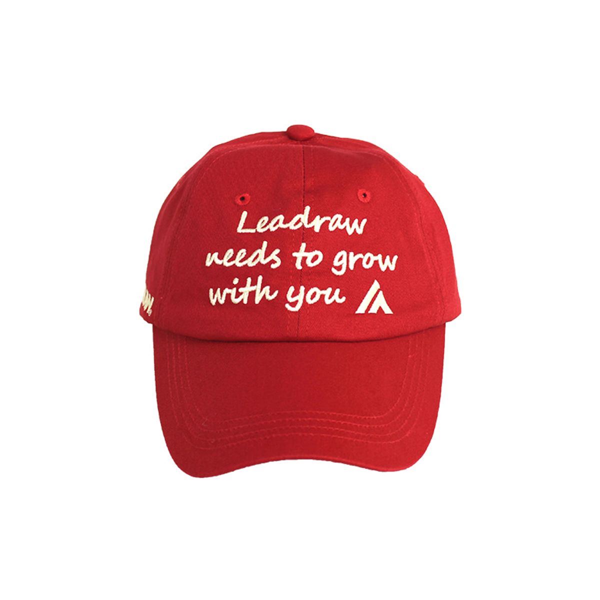 리드로(LEADRAW) Lettering ball cap(growth)_Red