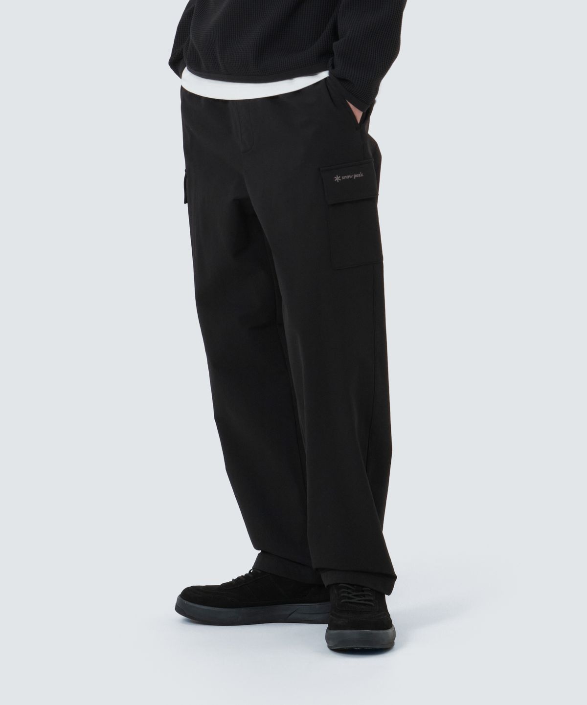 스노우피크 어패럴(SNOWPEAK APPAREL) 라고 약기모 카고 스트레이트 팬츠 (S25WMTPT36) Black
