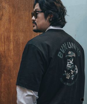 [빅사이즈]캠프 카모 프린트 티셔츠