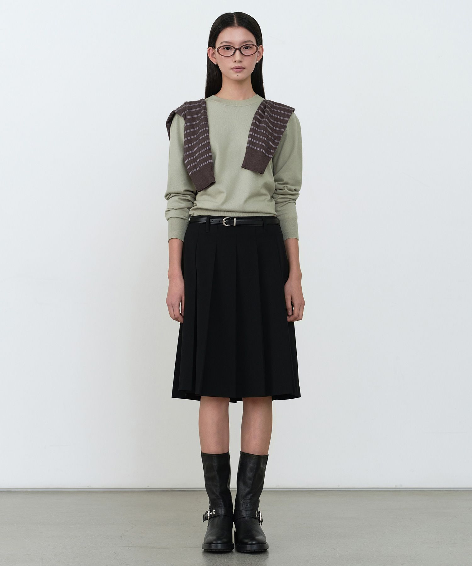 MUSINSA STANDARD LADY'S_デニムミディスカート_4色 MUSINSA STANDARD デニムミニスカート 4色 (MUSINSA STANDARD