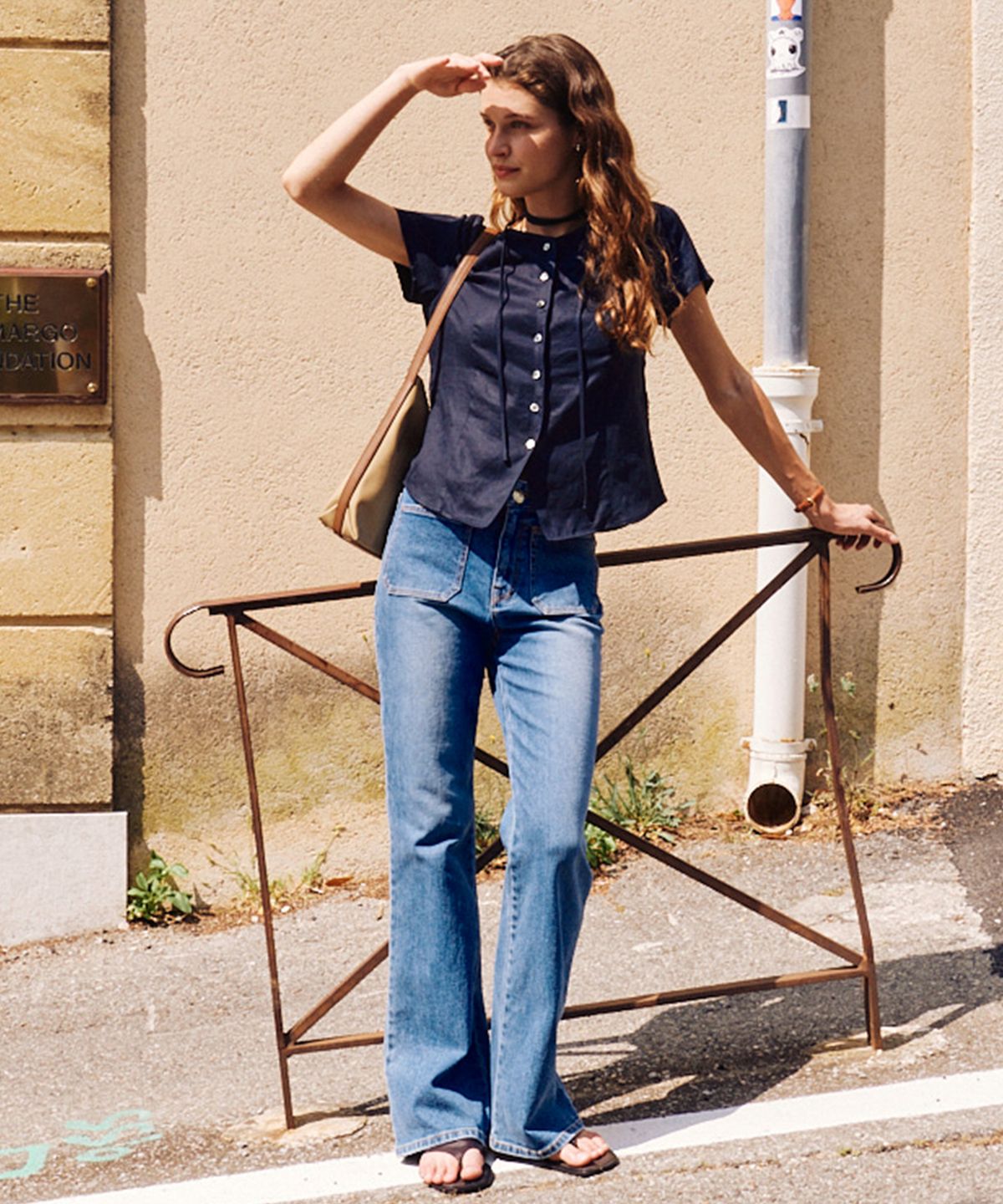 르메메(LEMEME) Petit French Denim Pants Blue