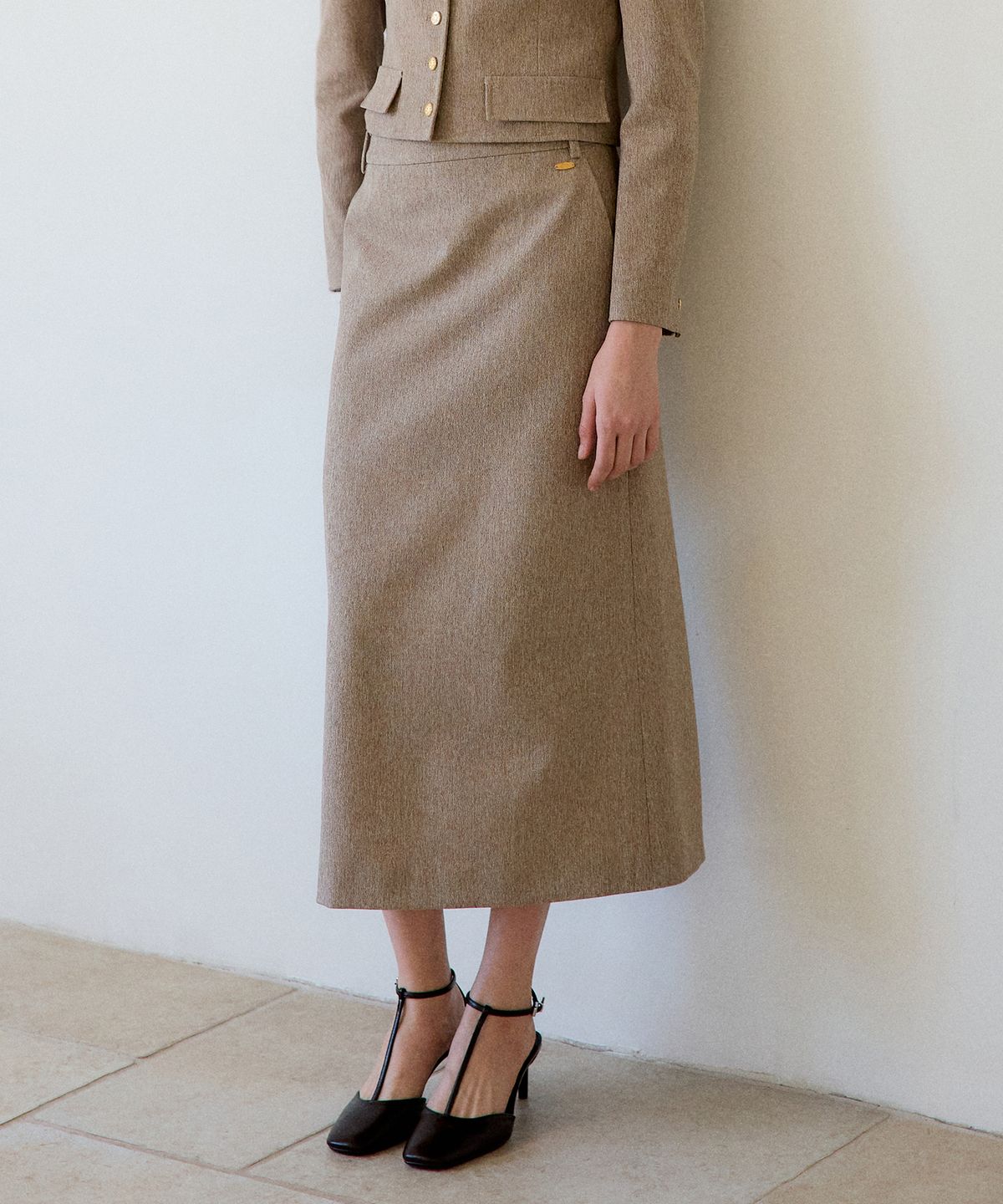 르메메(LEMEME) Mariage Skirt Beige