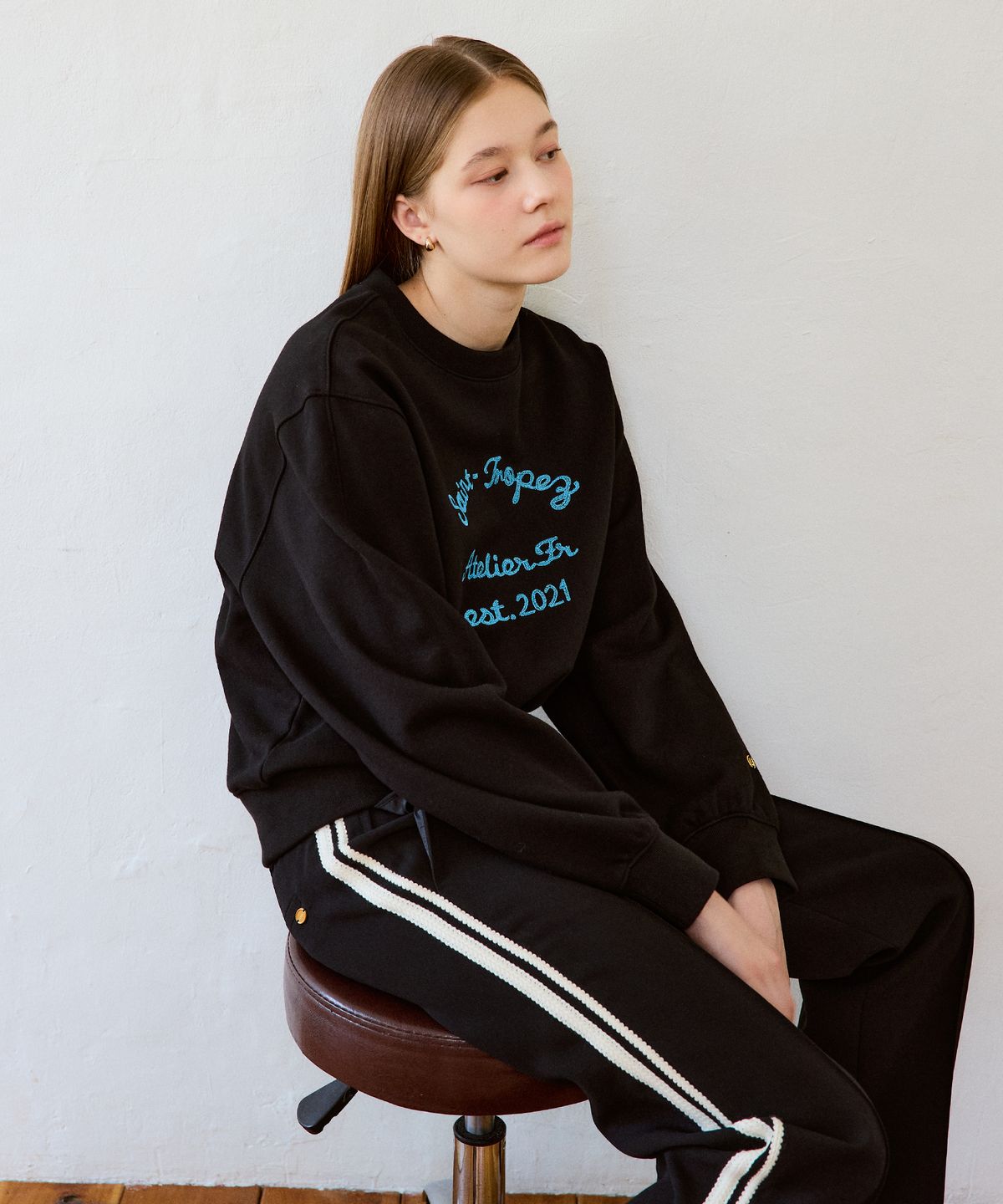 르메메(LEMEME) French Sweatshirt Black