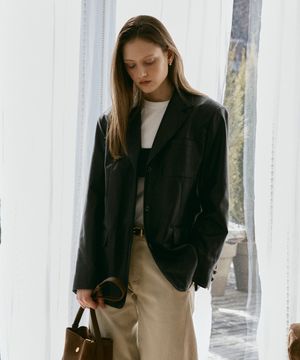 French Leather Jacket Black