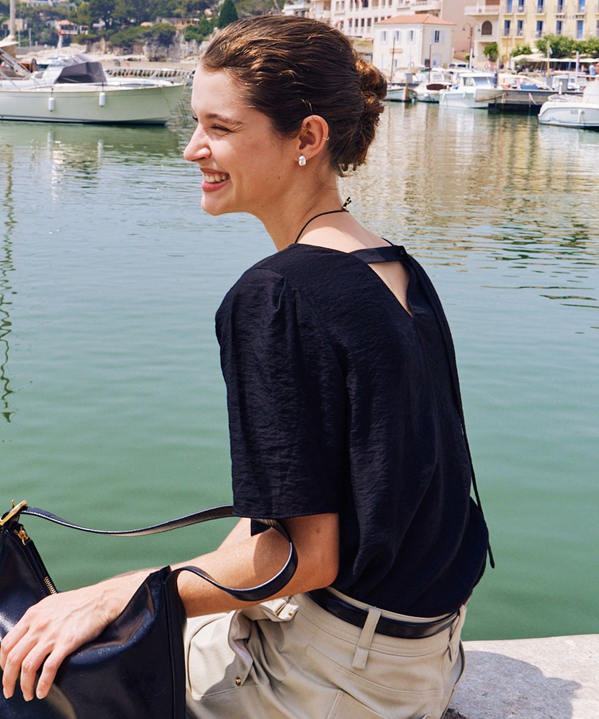 르메메(LEMEME) Rosalie Blouse Black