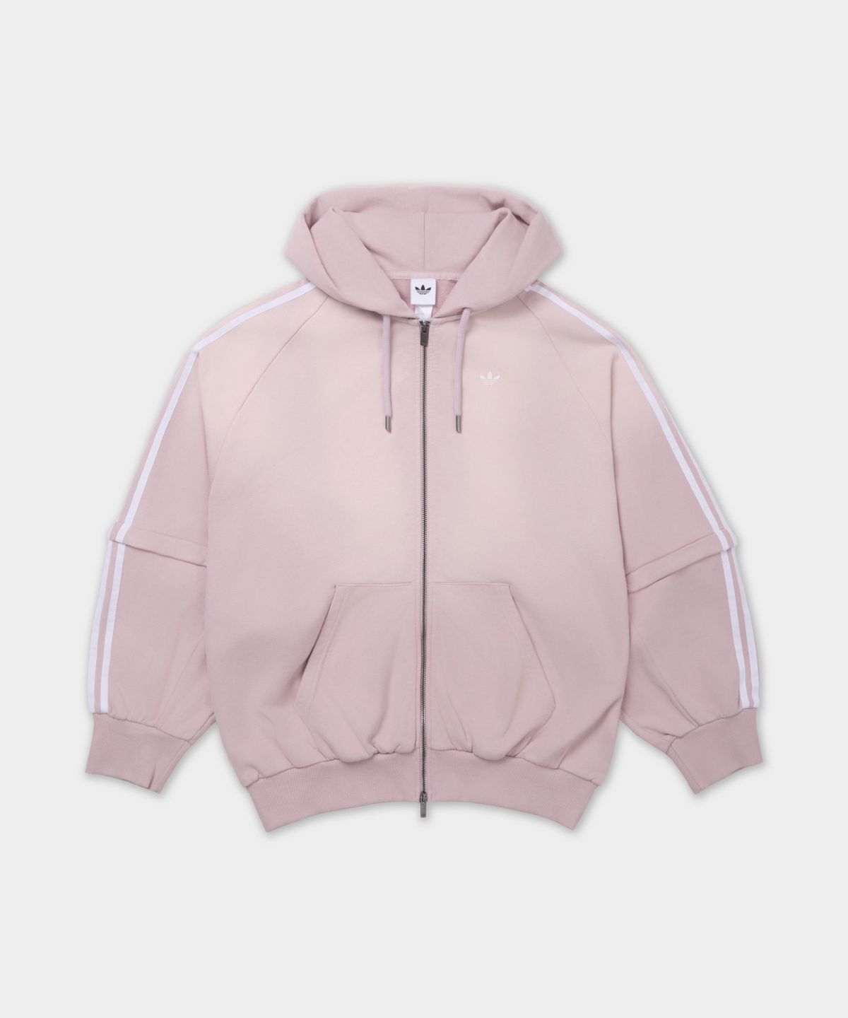 아디다스(ADIDAS) ADILENIUM 4 팀가이스트 워시드 오버사이즈 풀집 후디 - 뉴로즈 / KE9804