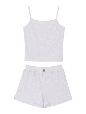 Light ash gray cami short set
