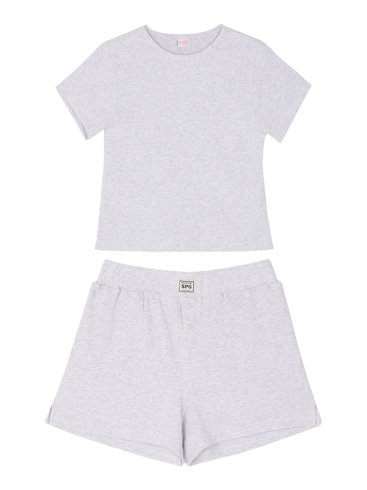 슬리피곰(SLEEPYGOM) Light ash gray short set