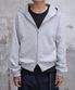 LIGHT CROP HOOD ZIP-UP (MELANGE GRAY)