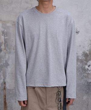 UNIFORM CROP LONG SLEEVE (MELANGE GRAY)