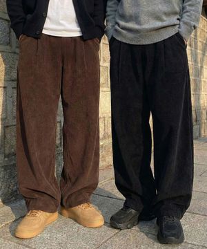 컬러풀 코듀로이 스트링 와이드 팬츠 - 7COLOR