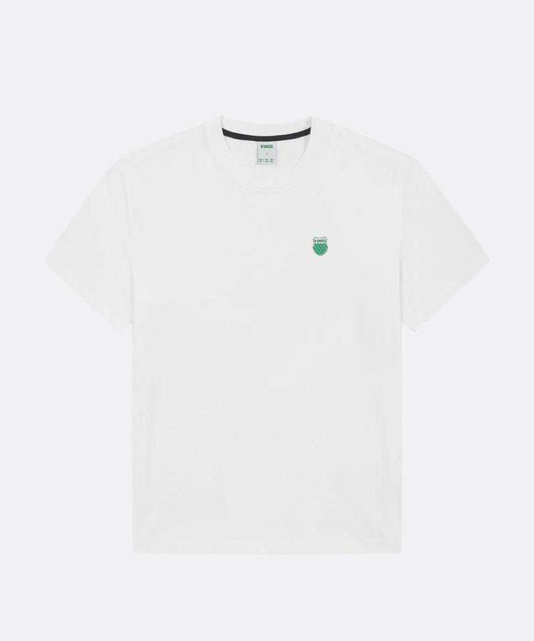 [UNISEX] 플렉스에어 쉴드 로고 반팔 티_1KSTSFU901WH