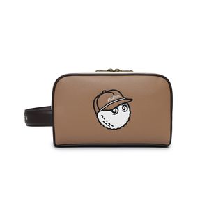 말본 컬러 블록 파우치 TAN