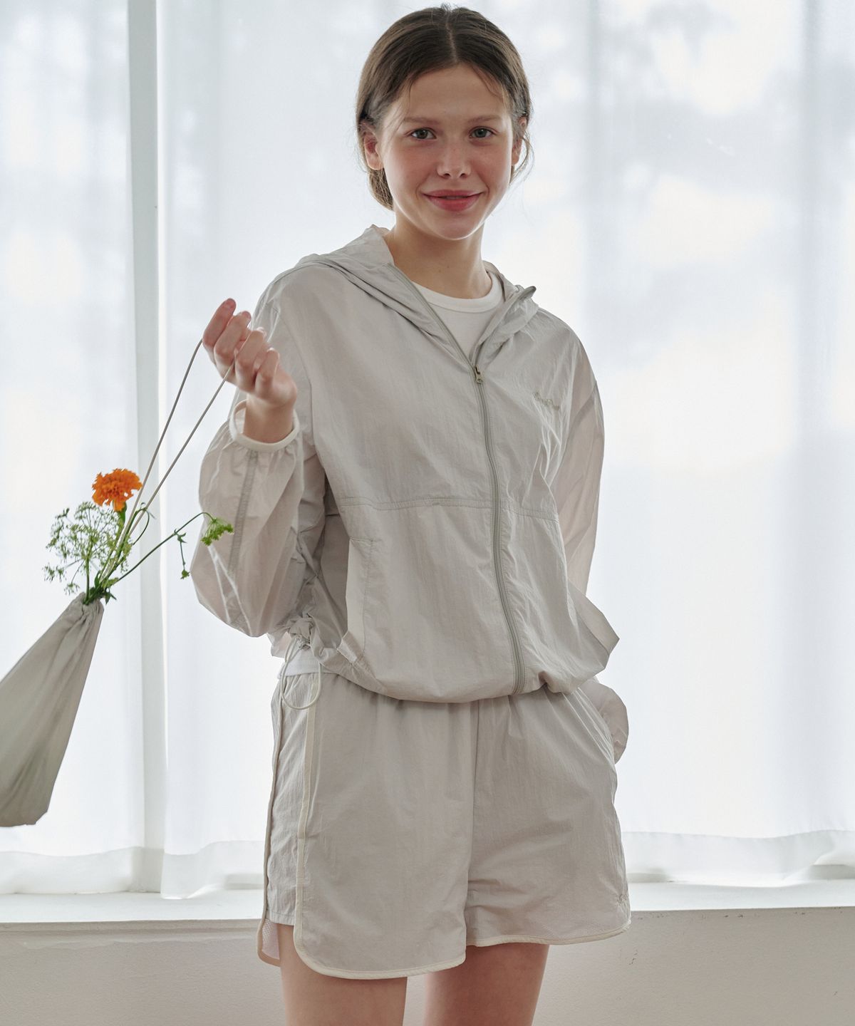 로시로우(LOSSYROW) Wind Shell Setup – Jacket & Shorts Gray