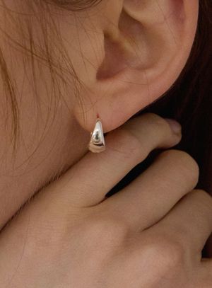 [실버925] 듀 후프 원터치 귀걸이