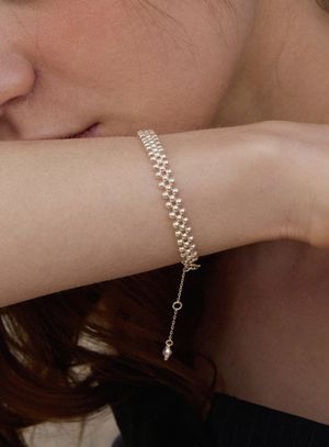 [실버925] 도트 레이스 팔찌