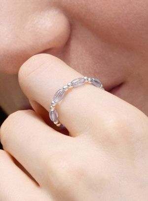 [실버925] 드리즐 비즈 반지